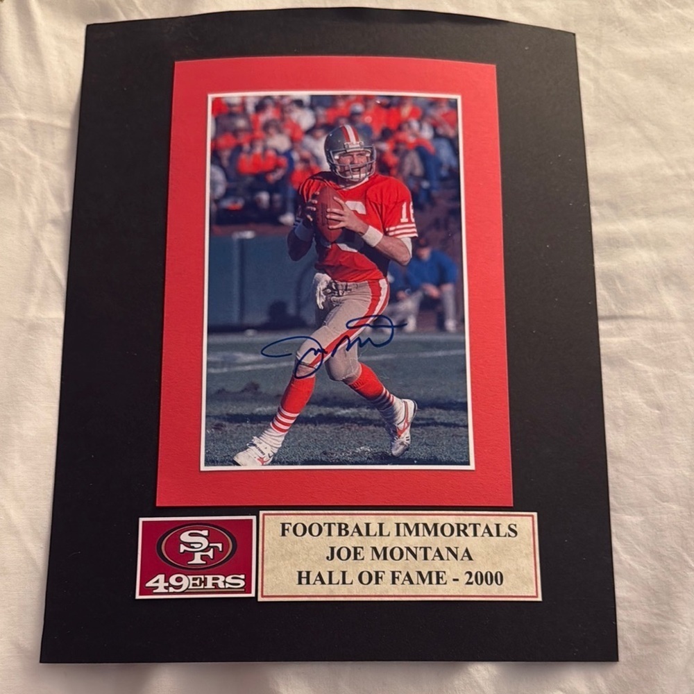 San Francisco 49ers Joe Montana Hall of Fame autographed